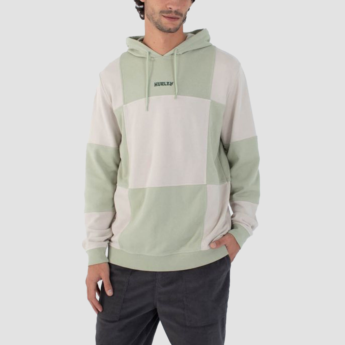 Hurley Blocked Naturals Pullover Hoodie Heavy Meadow