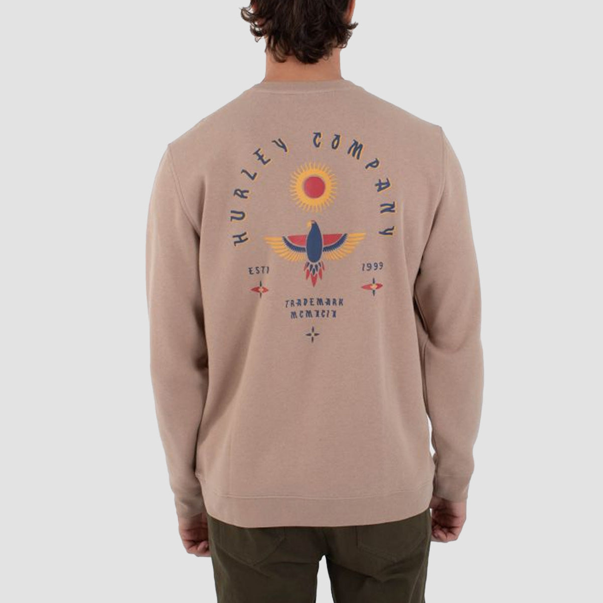 Hurley Eagle High Crew Sweatshirt Bristlecone Heather