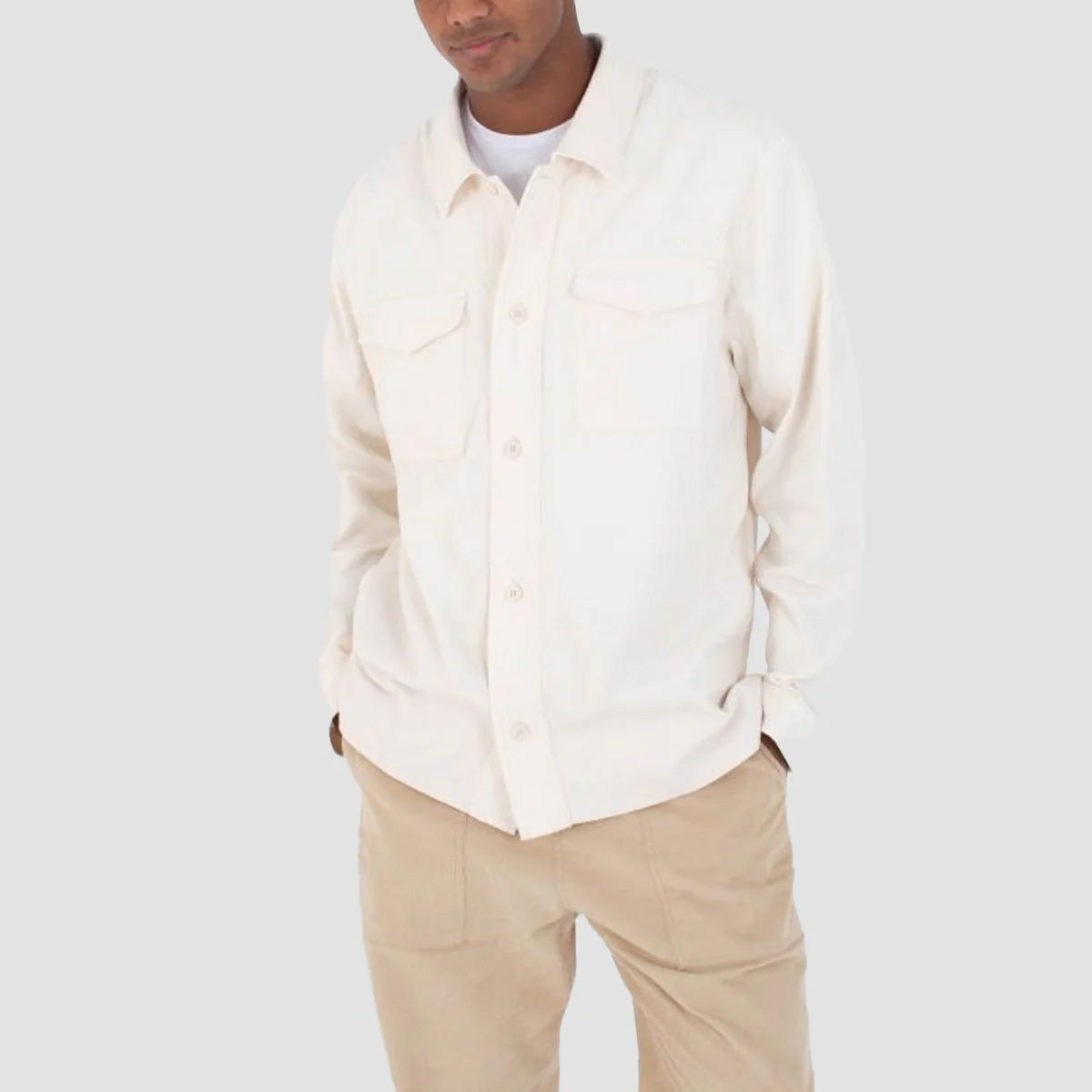 Hurley Lido Cord Overshirt Longsleeve Shirt Barley Bone