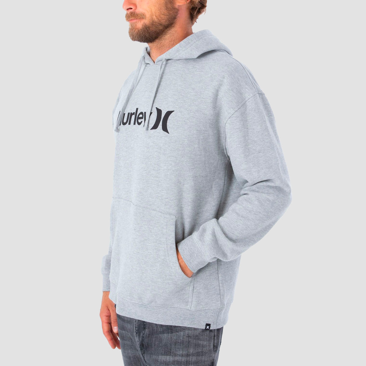 Hurley OAO Solid Core Pullover Hoodie Dark Heather Grey