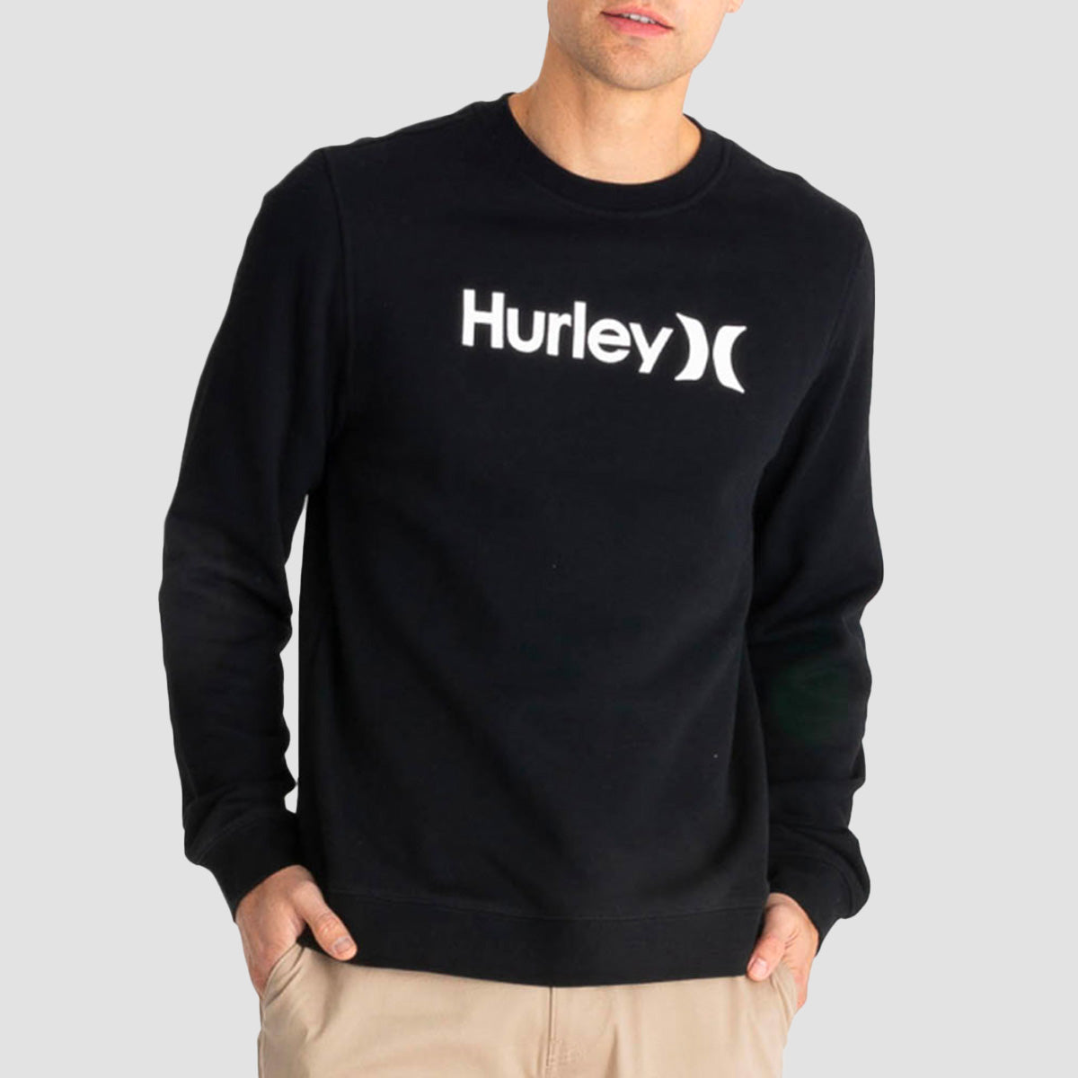 Hurley OAO Solid Crew Sweat Black/White