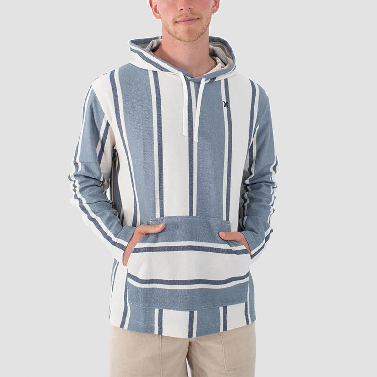 Hurley OG Hooded Poncho Pullover Hoodie Black Combo
