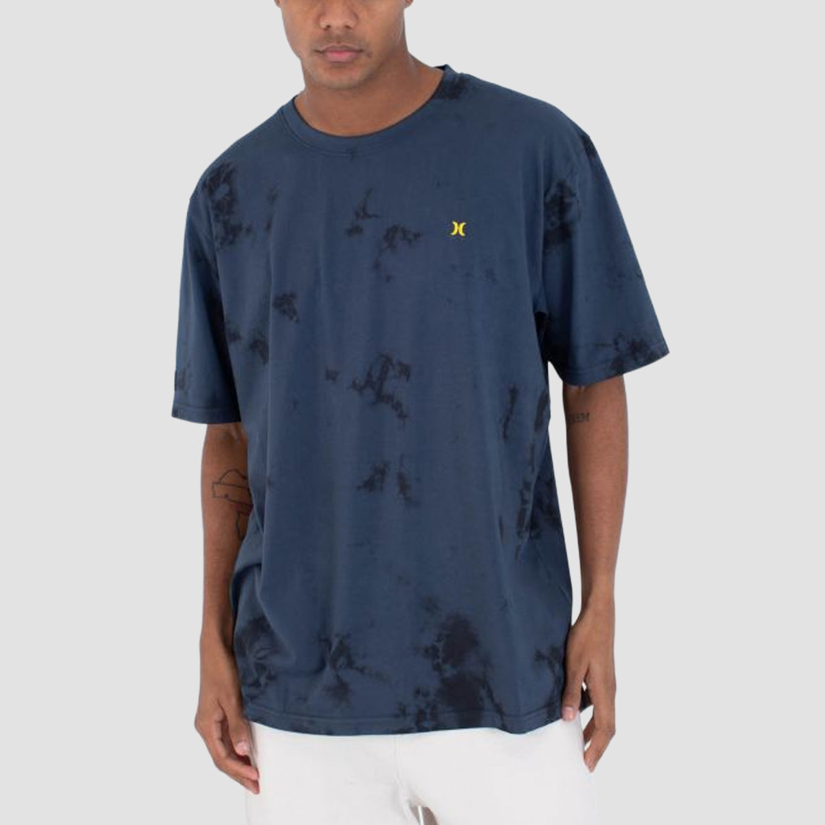 T-shirt Homme Hurley Everyday Tie Dye Groove - 100% Coton, Motif Tie Dye, Coupe Régulière, Col Rond