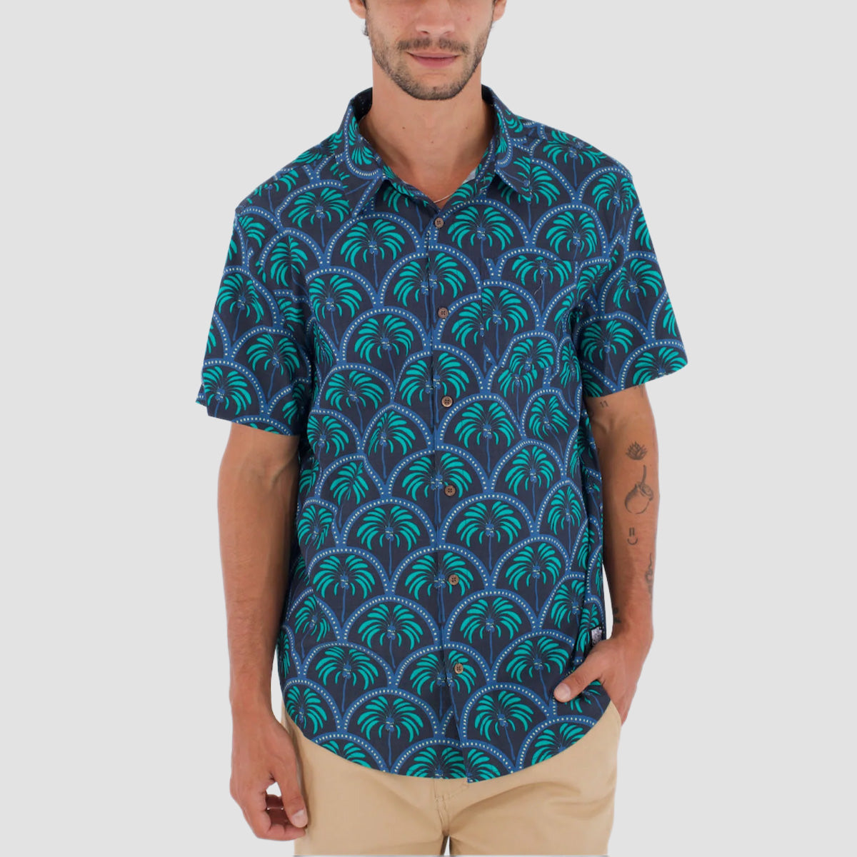 Hurley Palm Short Sleeve Shirt Black