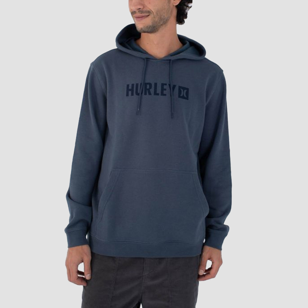 Hurley The Box Fleece Pullover Hoodie Iron Ore