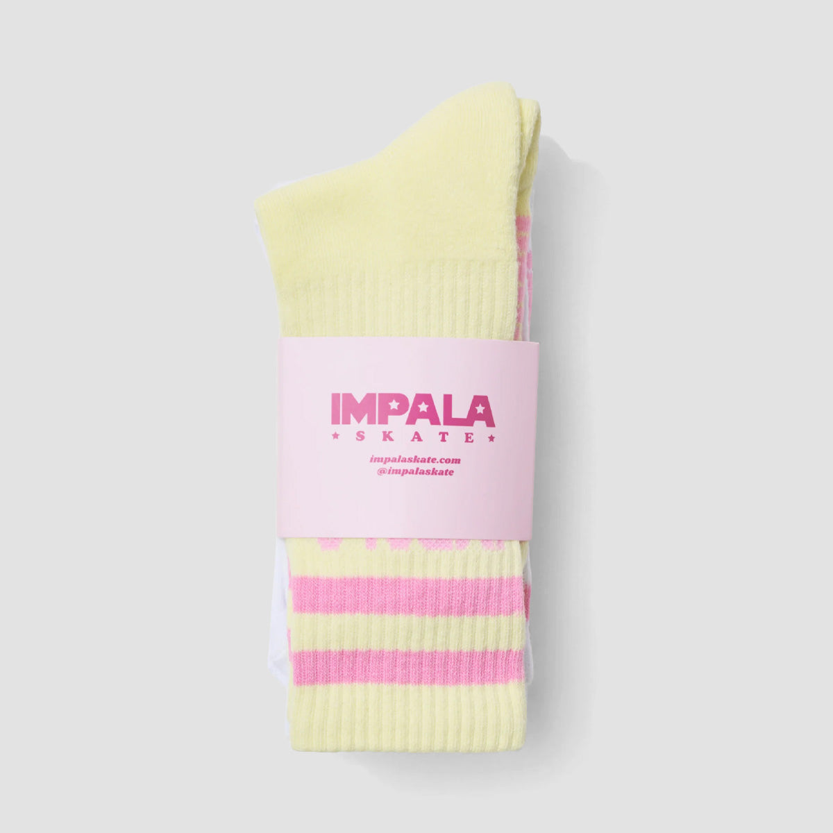 Impala Stripe Crew Socks 3 Pack Petal
