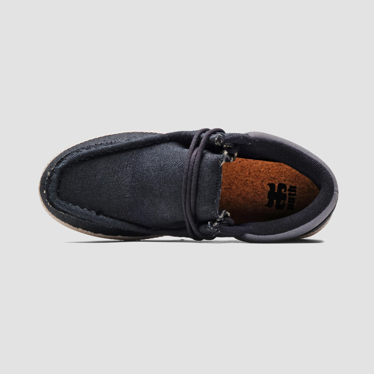 IPATH Cats Mid Hemp Shoes - Black Raw Edge Hemp