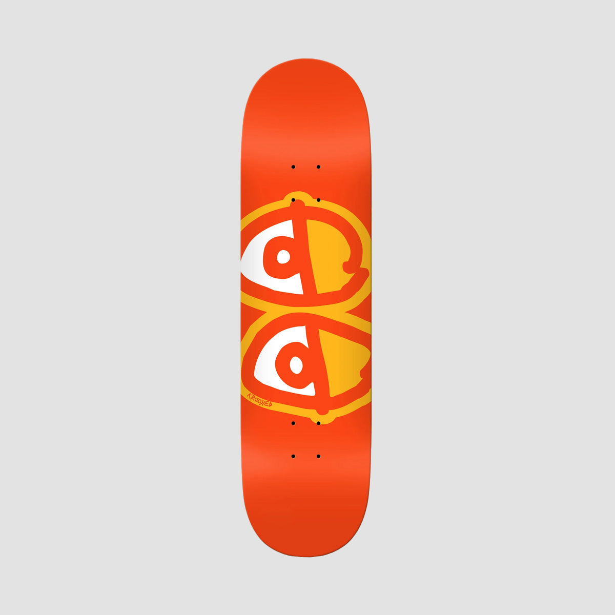 Krooked Team Eyes Skateboard Deck Orange - 8.25"