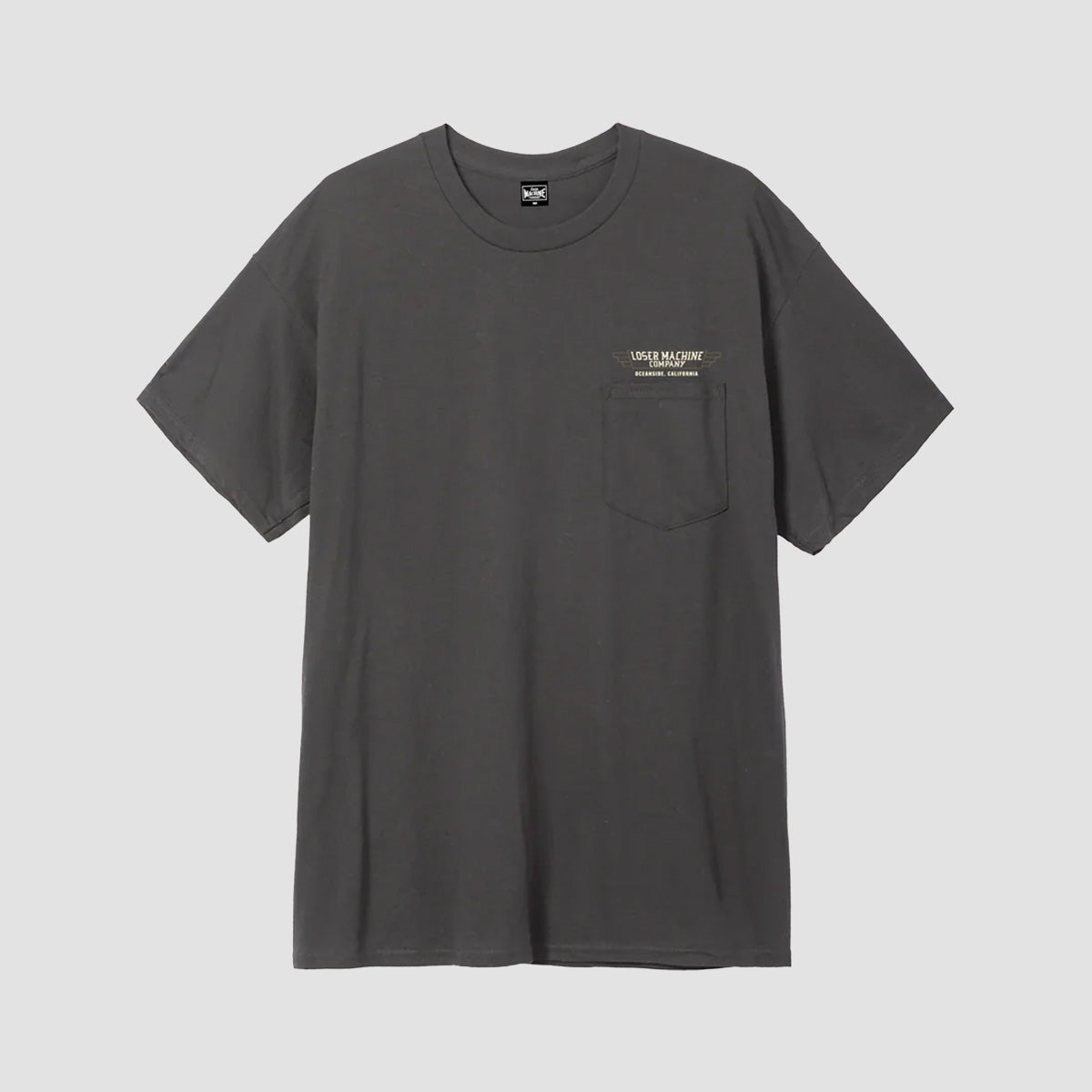 Loser Machine Fly Wheel Pocket T-Shirt Charcoal