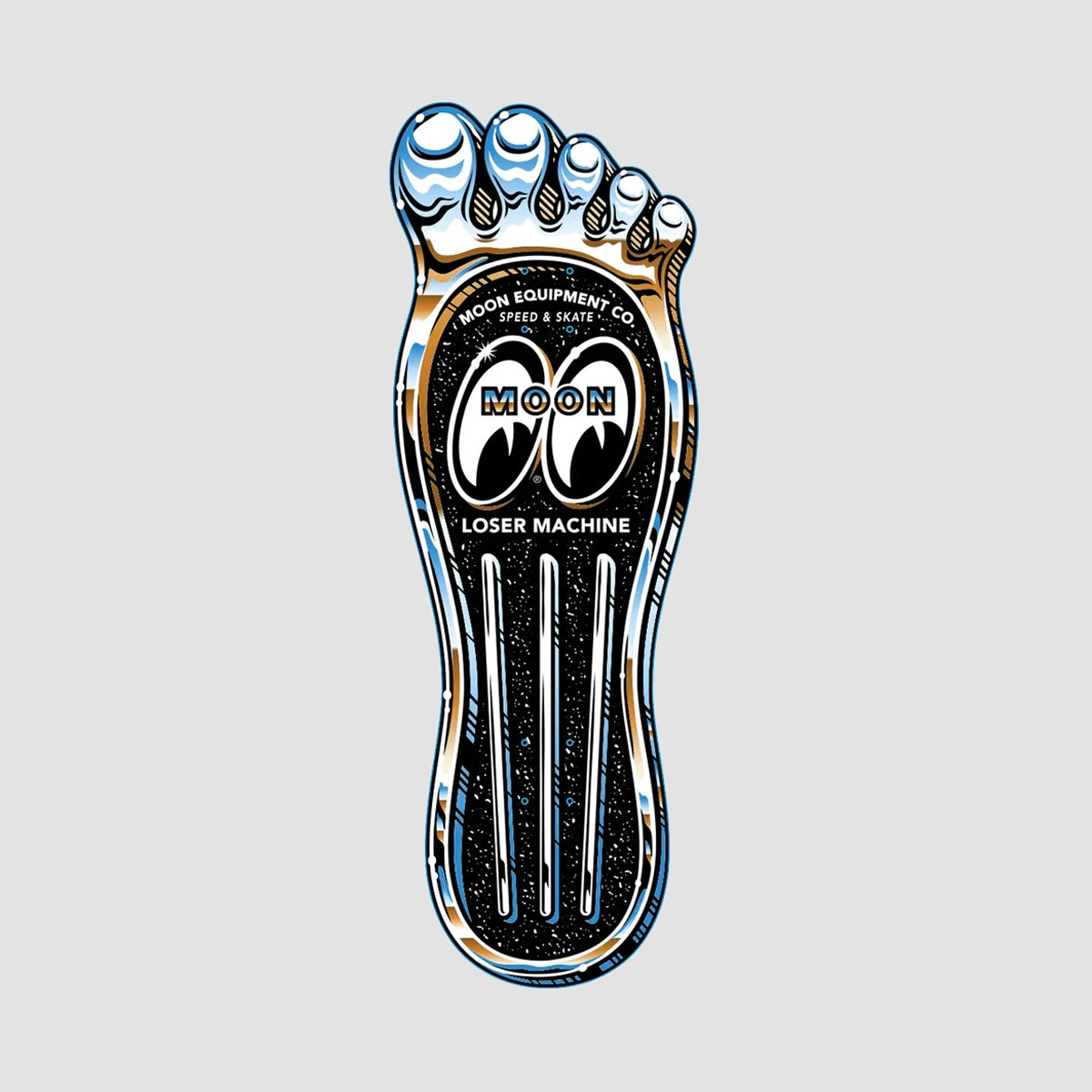 Loser Machine X Mooneyes Gas Pedal Skateboard Deck Neon - 10.5"