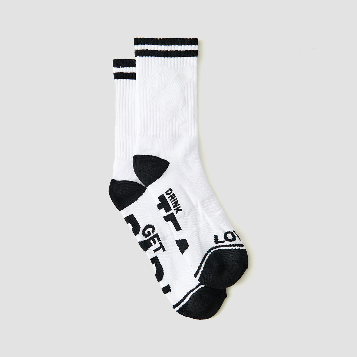 Lovenskate Drink Tea Get Rad Socks White/Black