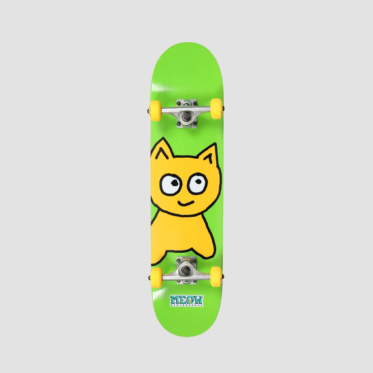 Meow Big Cat Skateboard Green - 8''