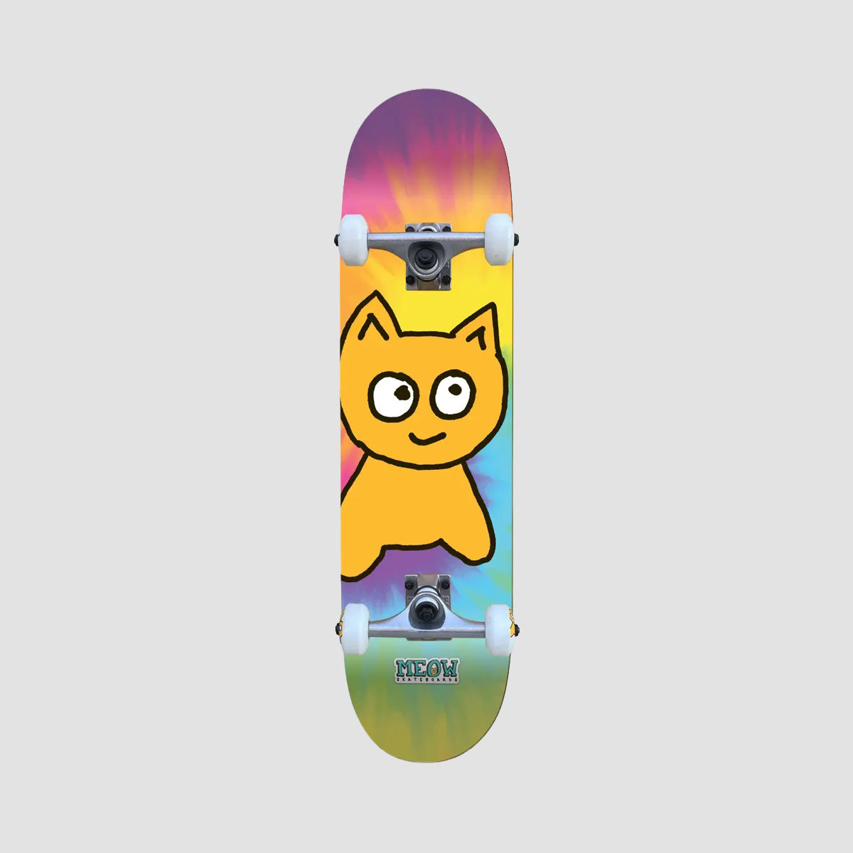 Meow Big Cat Skateboard Tie Dye - 8"