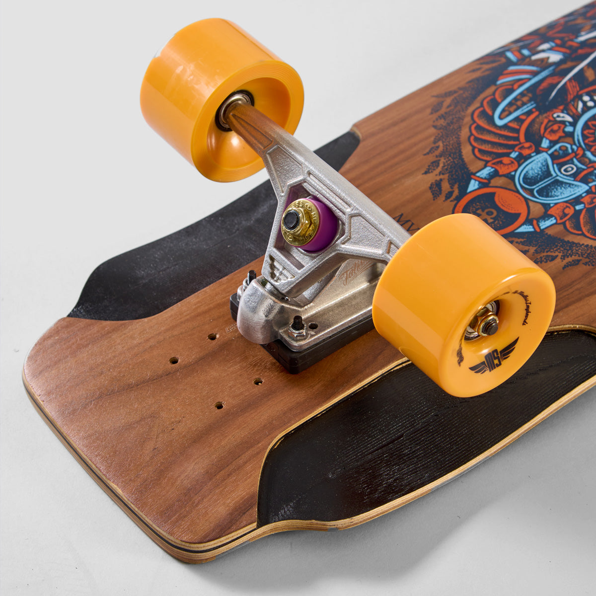 Mindless Voodoo Makali Downhill Skateboard With Orange Wheels - 35.5" (Slight Defects)