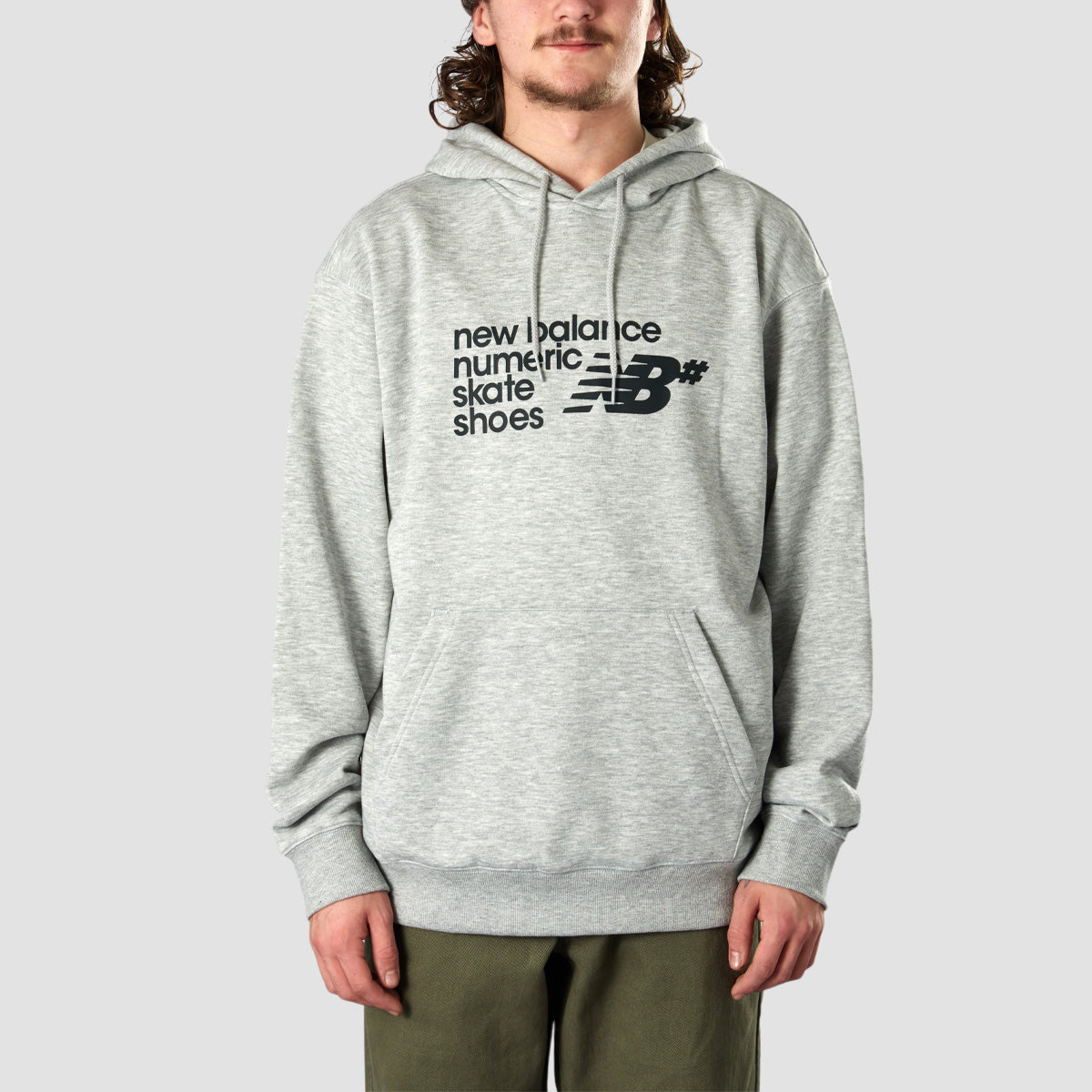New Balance Logo Pullover Hoodie Athletic Grey - Main Image