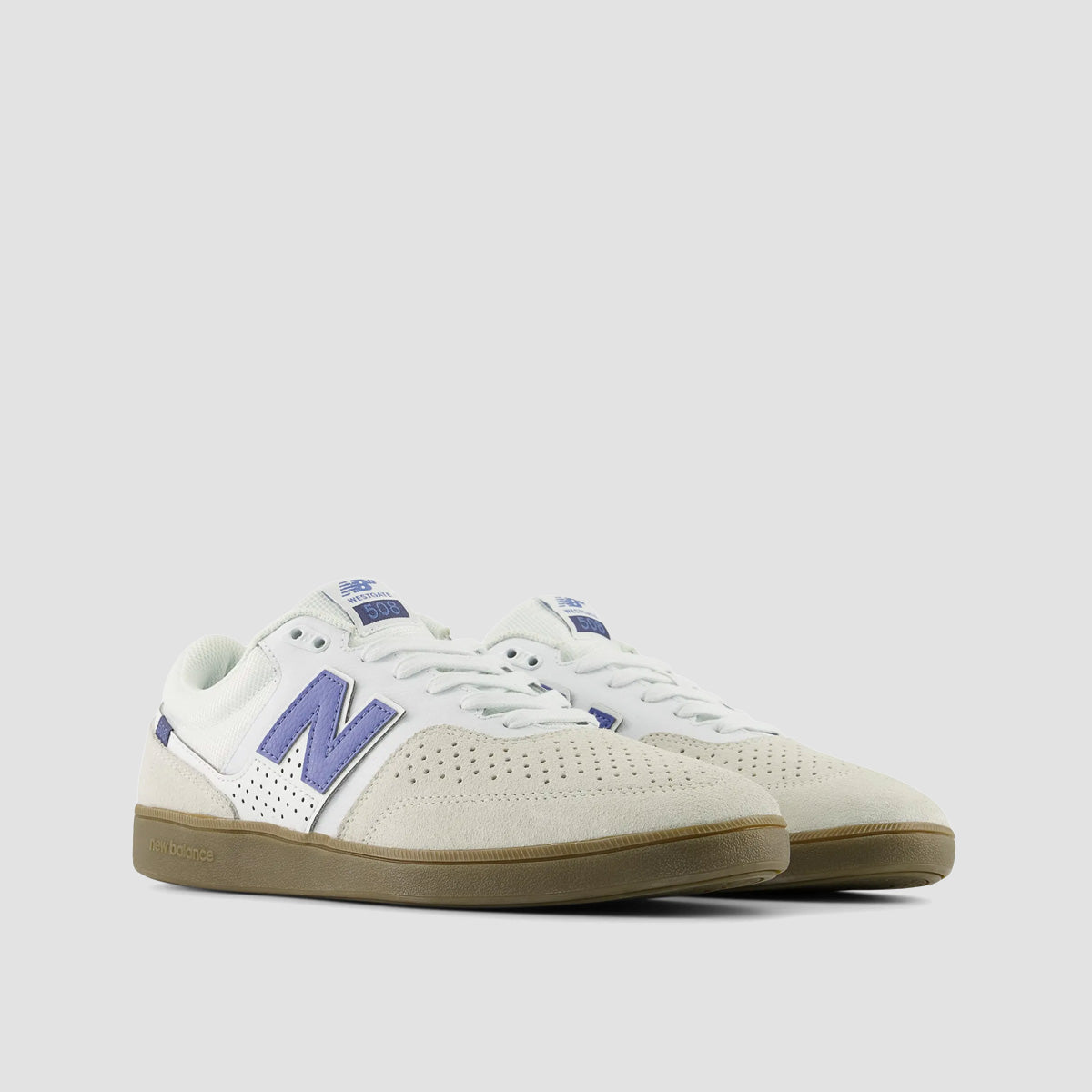 New Balance Numeric Brandon Westgate 508 Shoes - White/Light Blue