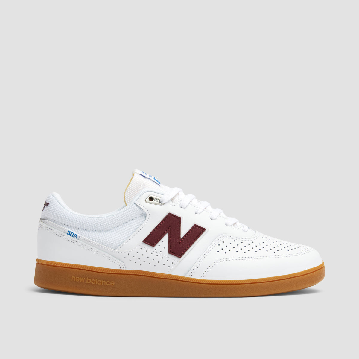 New Balance Numeric Brandon Westgate 508 Shoes - White/Nb Burgundy