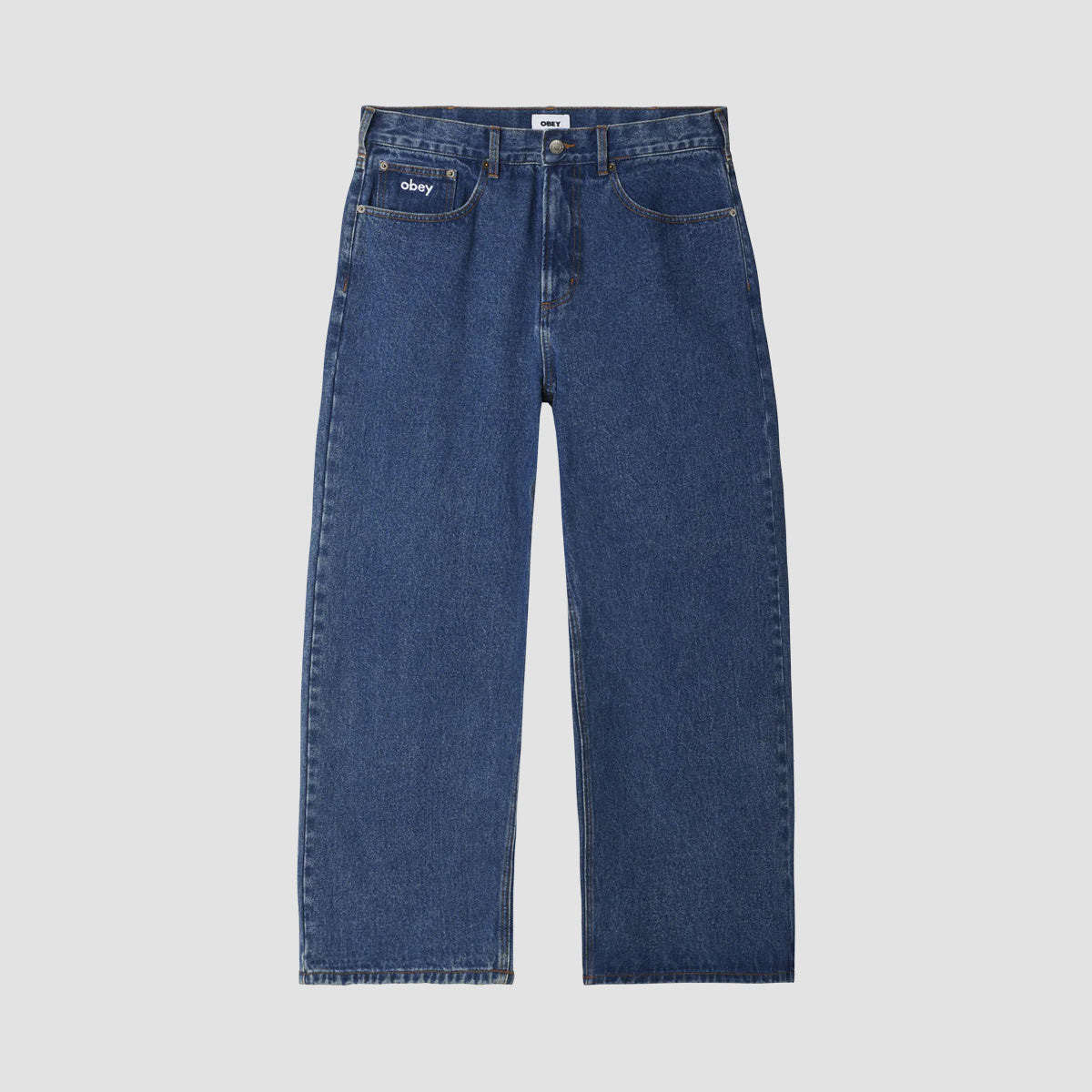 OBEY Bigwig Baggy Jeans Stone Wash Indigo