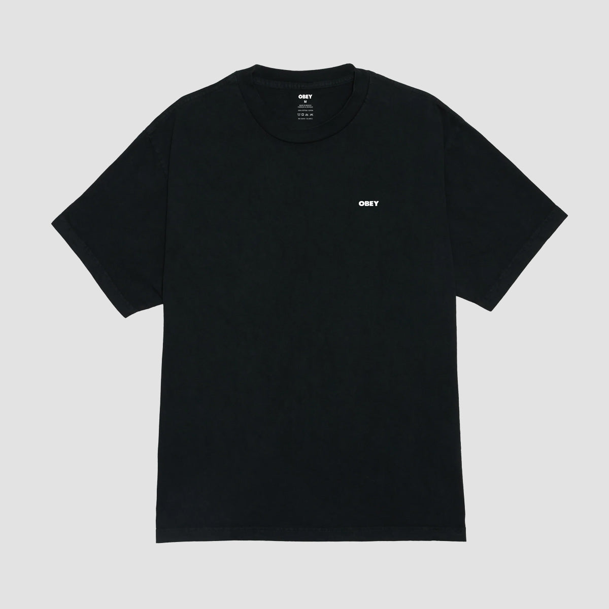 OBEY Bold Icon Face T-Shirt Pigment True Vintage Black