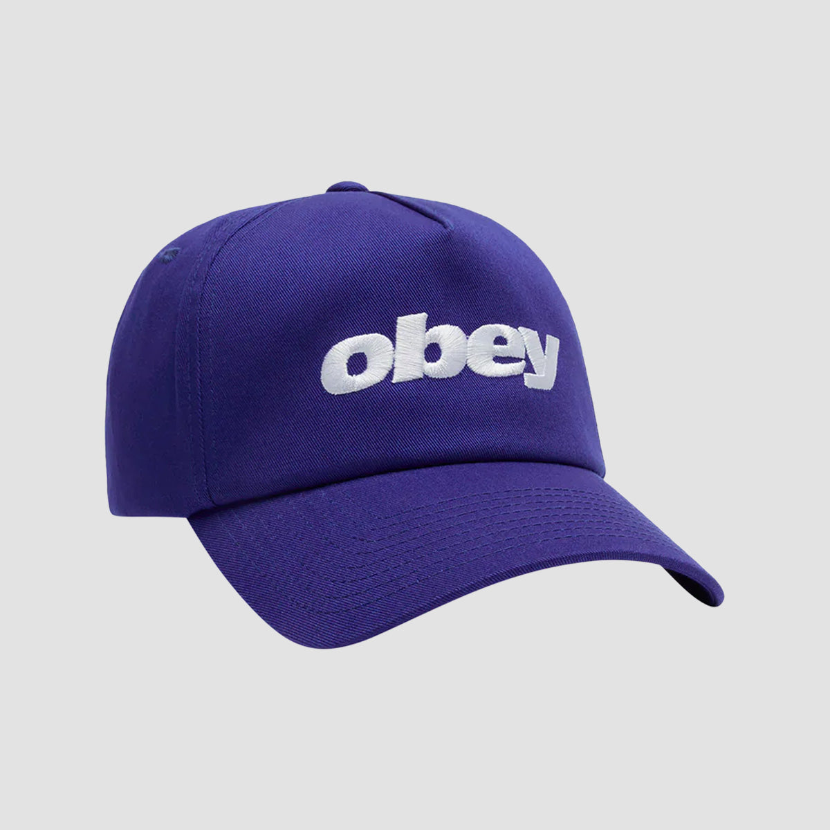 OBEY Delta 5 Panel Snapback Cap Bright Blue
