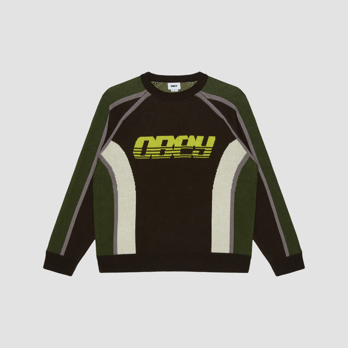 OBEY Estadio Sweater Brown Multi