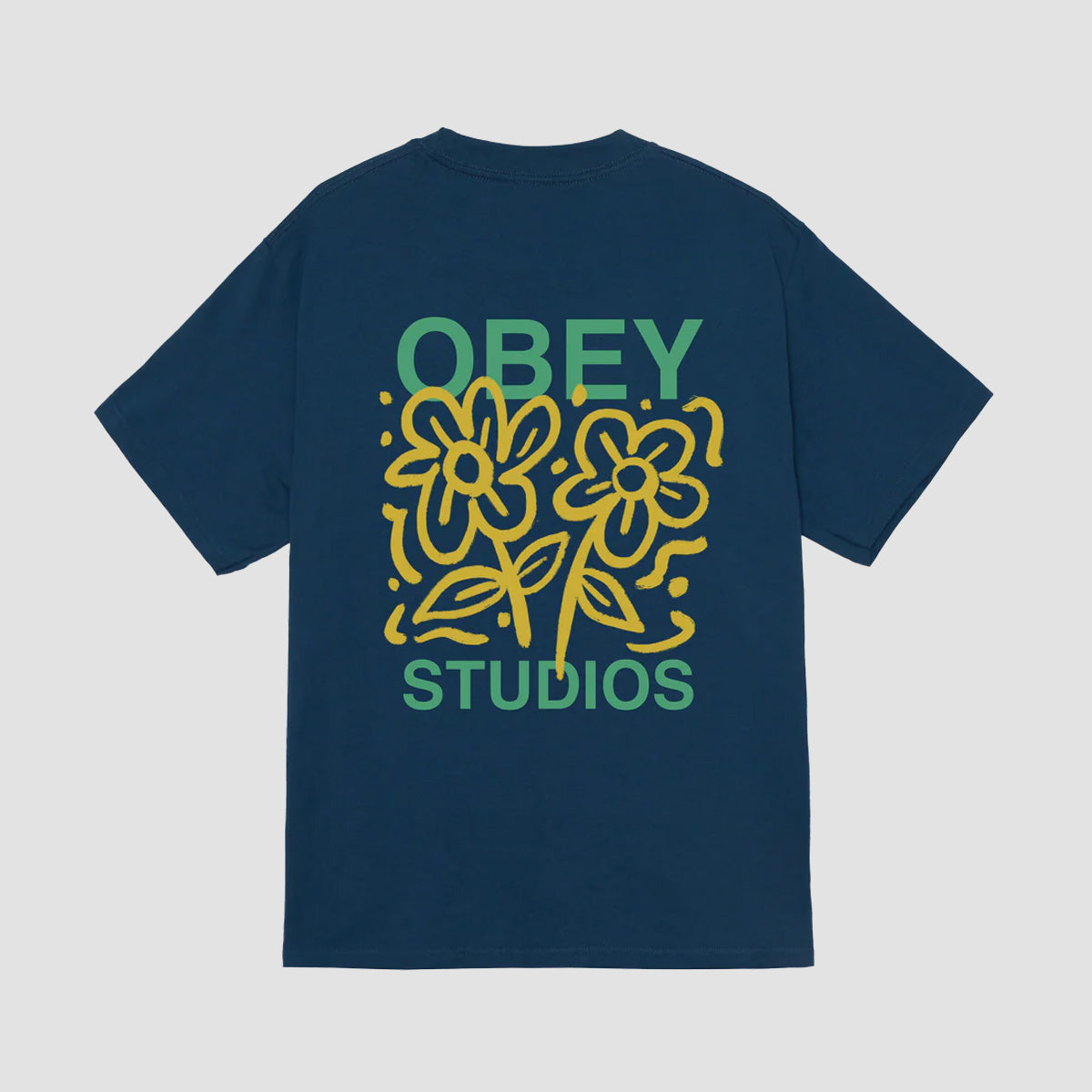 OBEY Grown With Love T-Shirt Harbor Blue