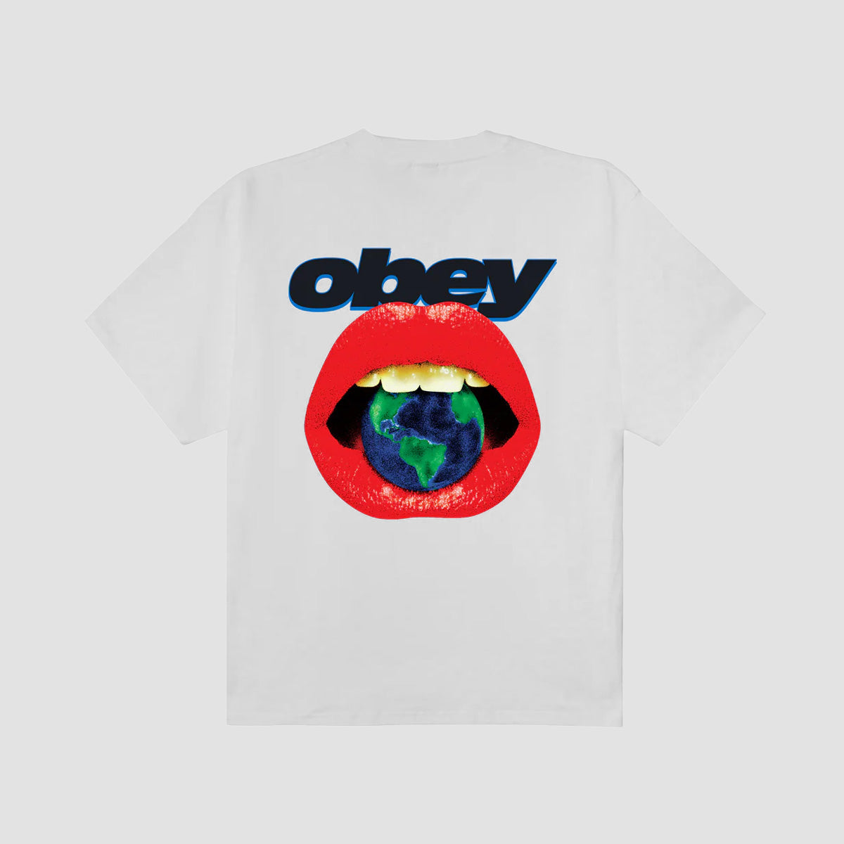 OBEY Lips Heavyweight T-Shirt White