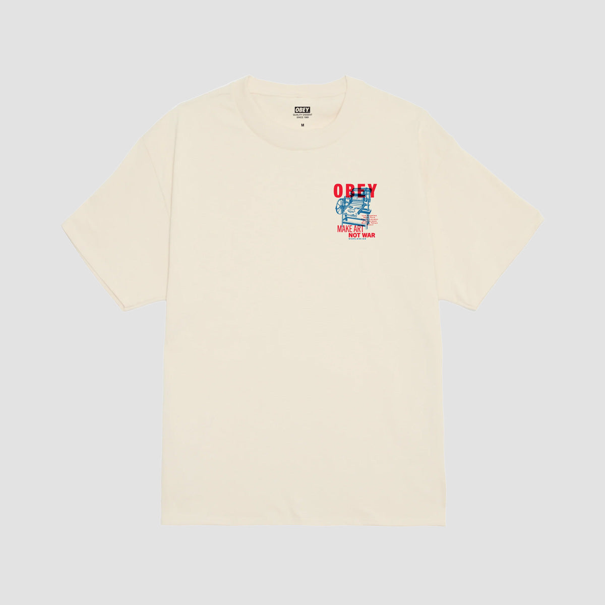 OBEY Printing Press Make Art T-Shirt Cream