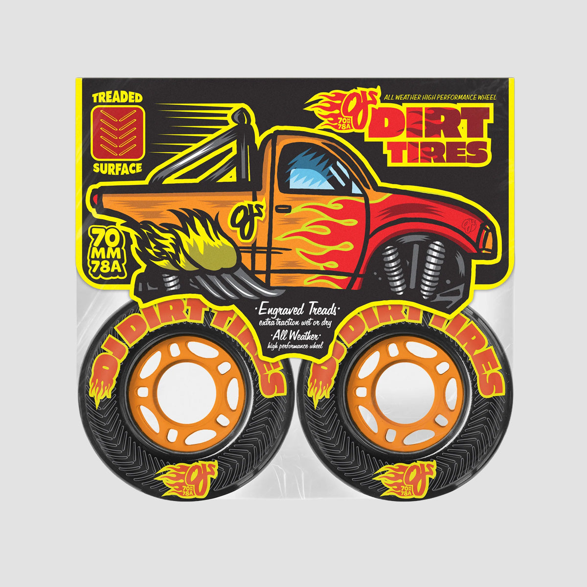 OJ Dirt Tires Thunder Juice 78a Skateboard Wheels Black 70mm