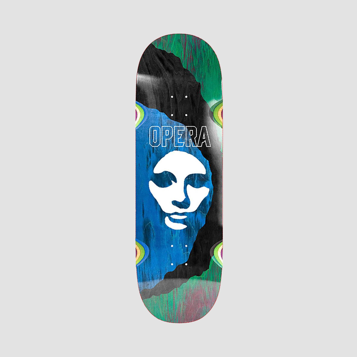 Opera Triple Torn Big Mask Ex7 Skateboard Deck Blue/Black/Green - 10"