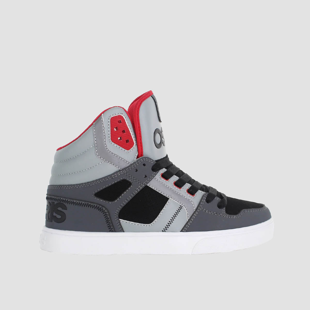 Osiris Clone High Top Shoes - Black/Grey/Red