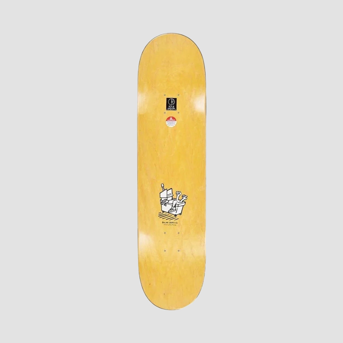 Polar Dane Brady Mopping Skateboard Deck White - 8.25"