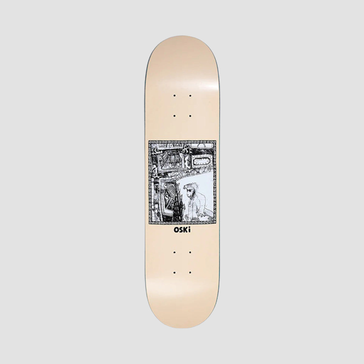 Polar Oskar Rosenberg Gorilla King Skateboard Deck Cream - 7.875"