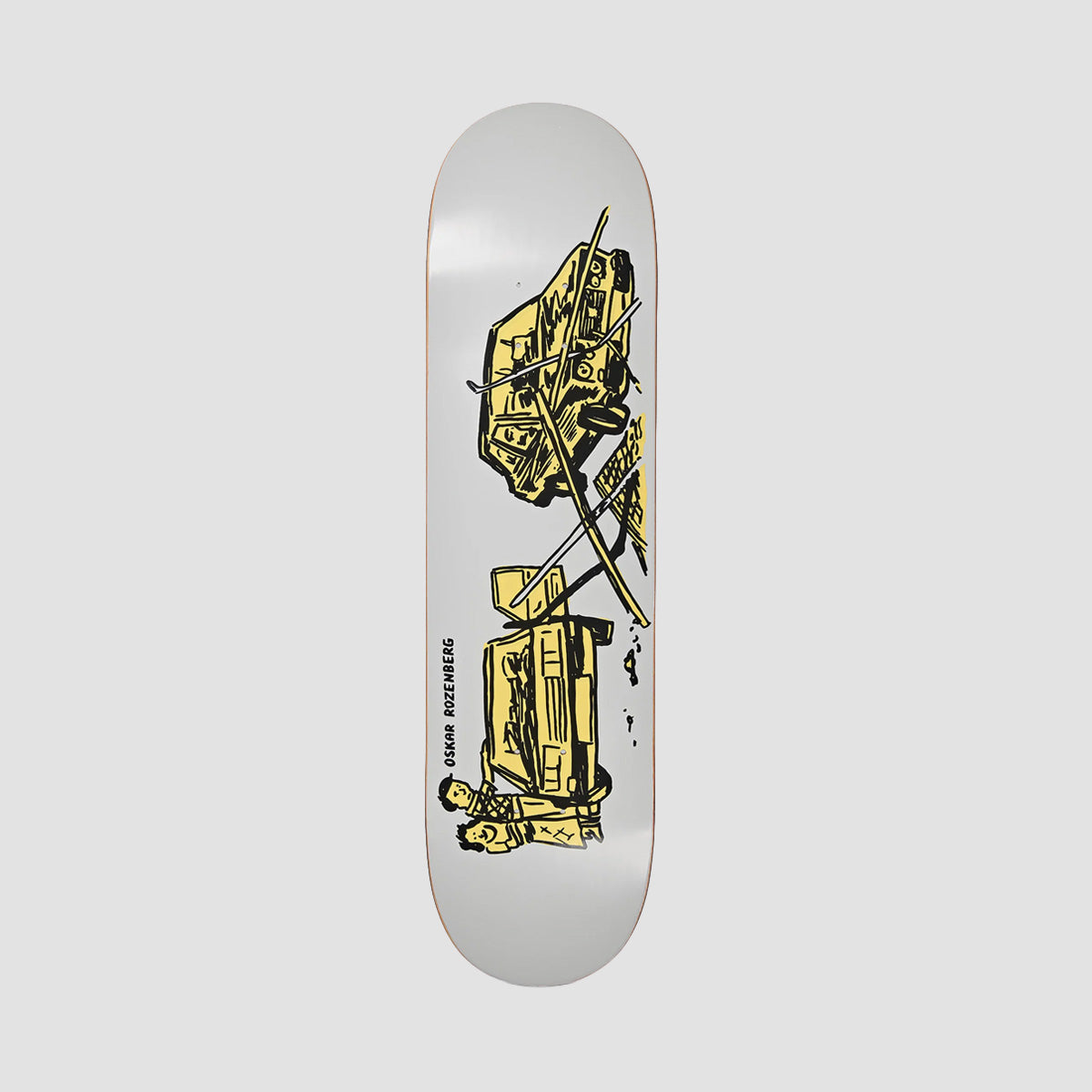 Polar Oskar Rozenberg Drivers License Skateboard Deck Grey - 7.875"