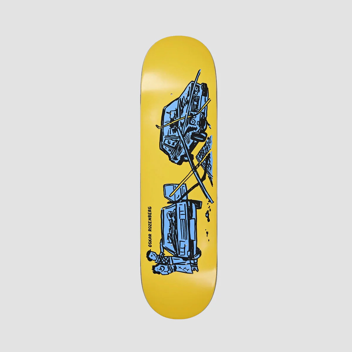 Polar Oskar Rozenberg Drivers License Skateboard Deck Yellow - 8.375"
