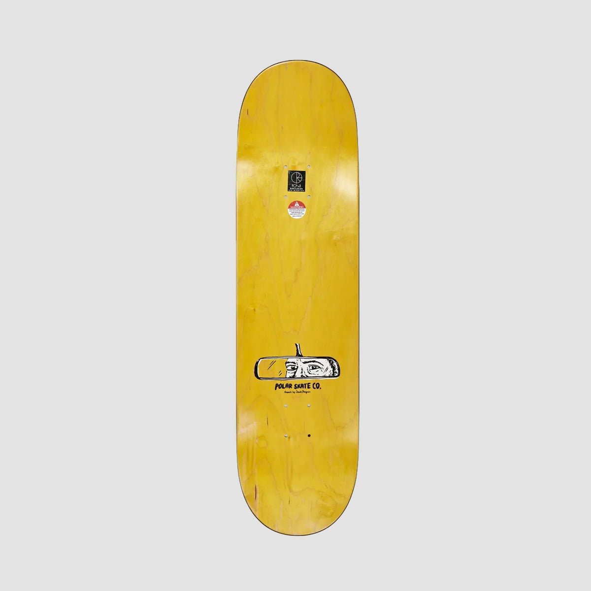 Polar Oskar Rozenberg Drivers License Skateboard Deck Yellow - 8.625"