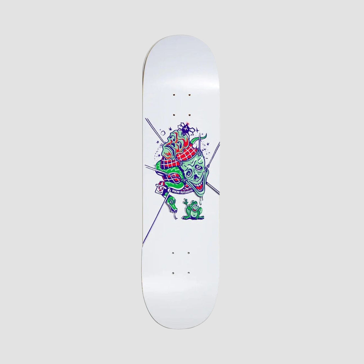 Polar Oskar Rozenberg The Mask Skateboard Deck White - 7.875"