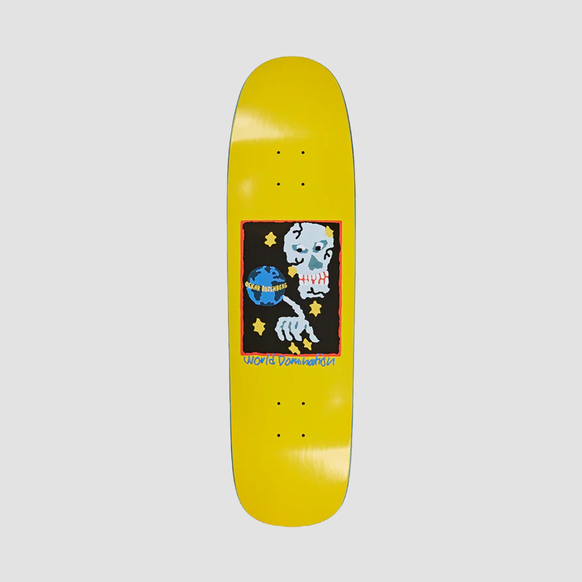 Polar Oskar Rozenberg World Domination P9 Skateboard Deck Yellow - 8.625"