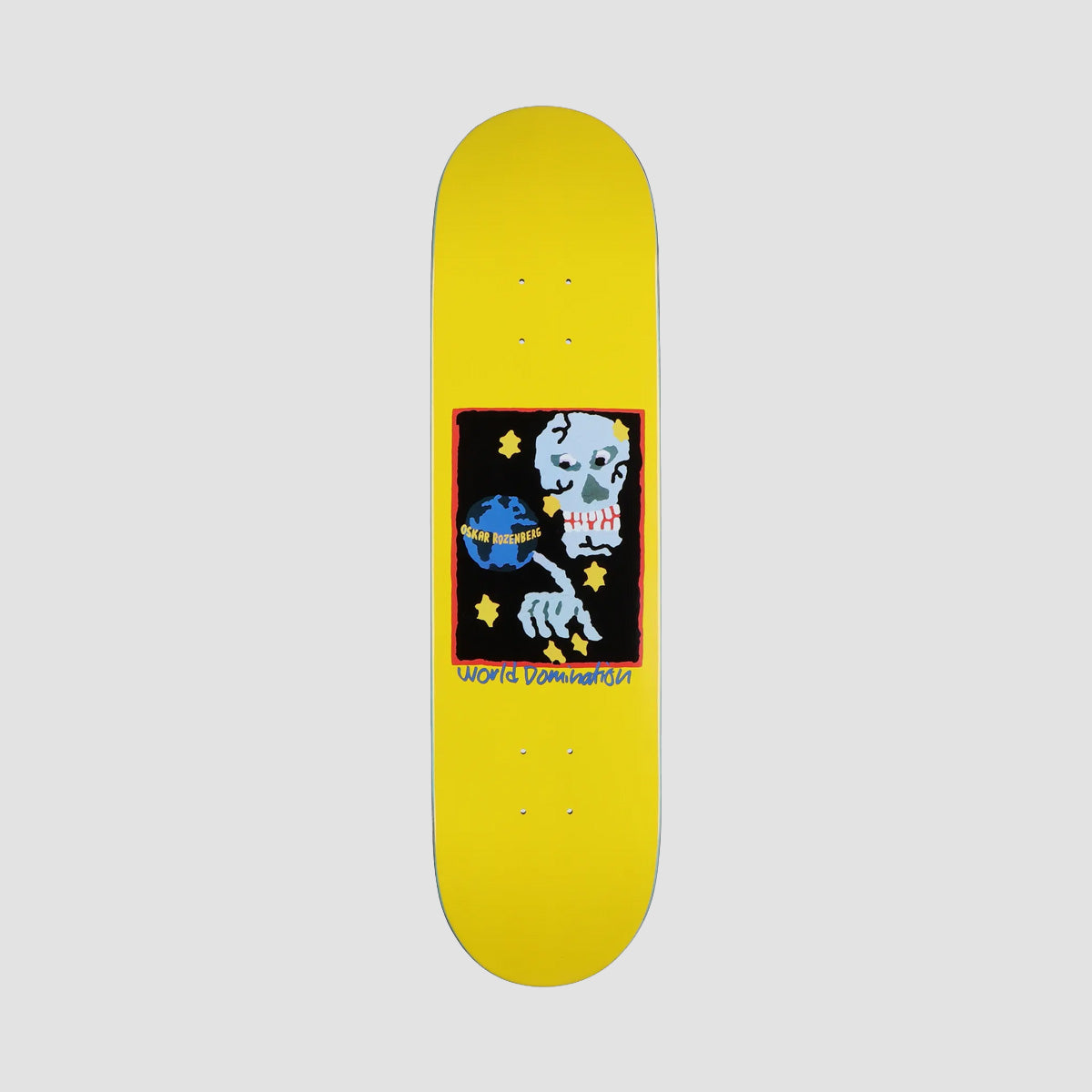 Polar Oskar Rozenberg World Domination Skateboard Deck Yellow - 8.375"