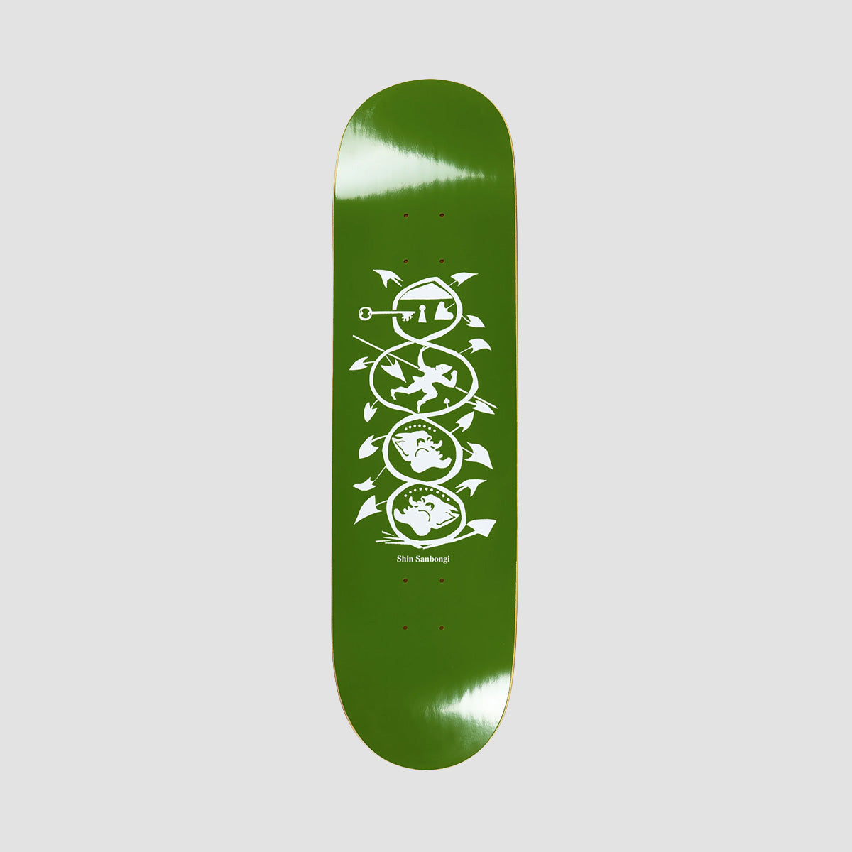 Polar Shin Sanbongi The Spiral Of Life Skateboard Deck Olive - 8.5"