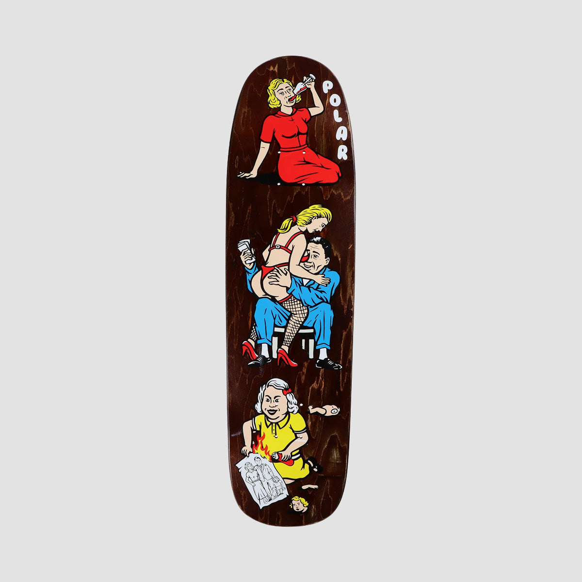 Polar Team Model Family Affair P9 Skateboard Deck Various Stains - 8.625"