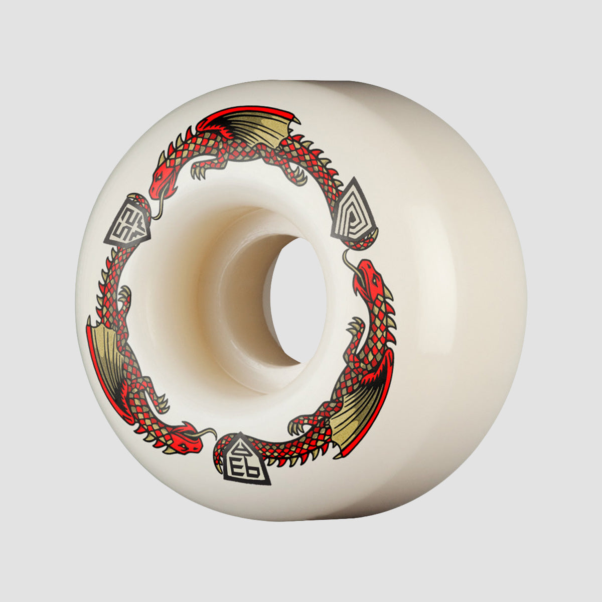 スケートボード Powell Peralta Dragon Formula 52mm 93A Powell Peralta Dragon Formula 93A V1 Skateboard Wheels Off White/Red 5