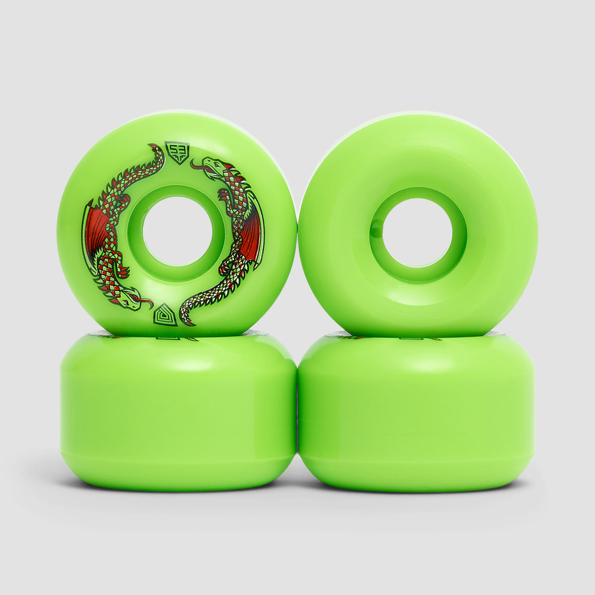 Powell Peralta Dragon Formula 93A Skateboard Wheels Green 53x33mm