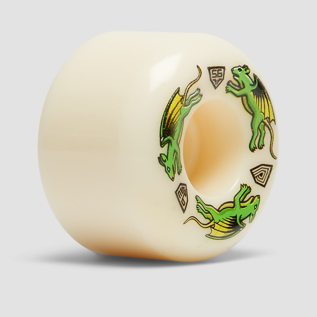 Powell Peralta Dragon Formula Nano Rats 93A A2 Skateboard Wheels White 56x39mm