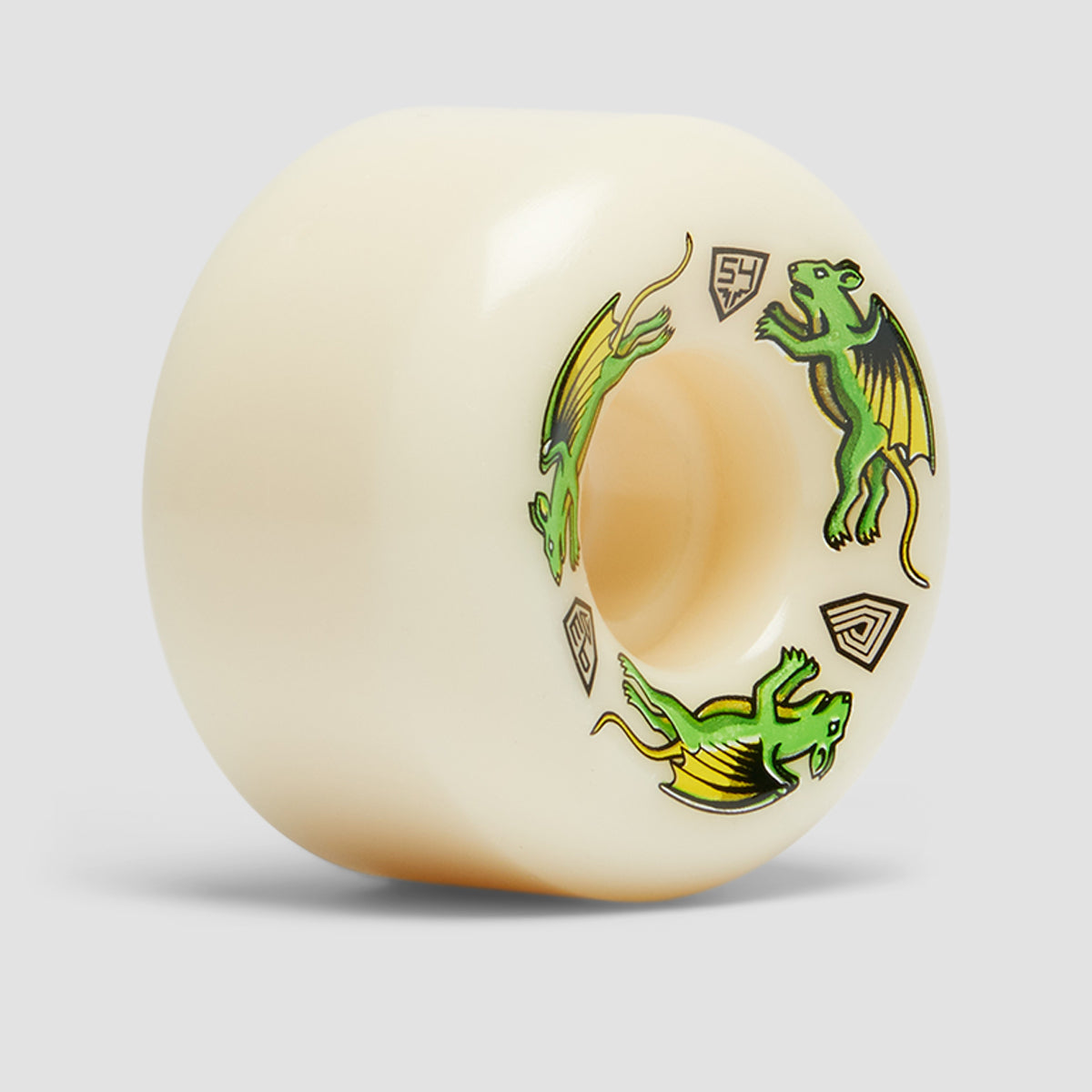 Powell Peralta Dragon Formula Nano Rats 93A V6 Skateboard Wheels White 54x34mm