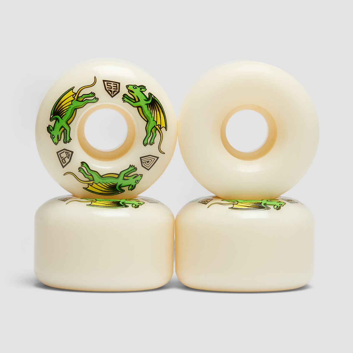 Powell Peralta Dragon Formula Nano Rats 97A V4 Skateboard Wheels White 53x34mm