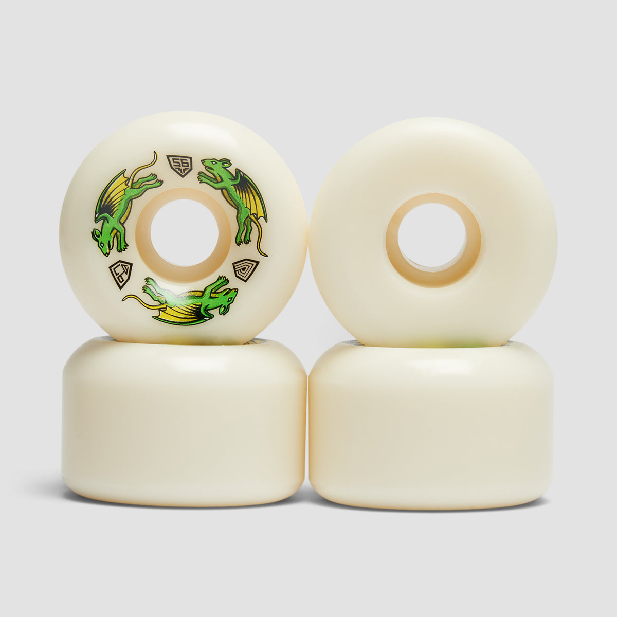 Powell Peralta Dragon Formula Nano Rats 97A V6 Skateboard Wheels White 56x36mm