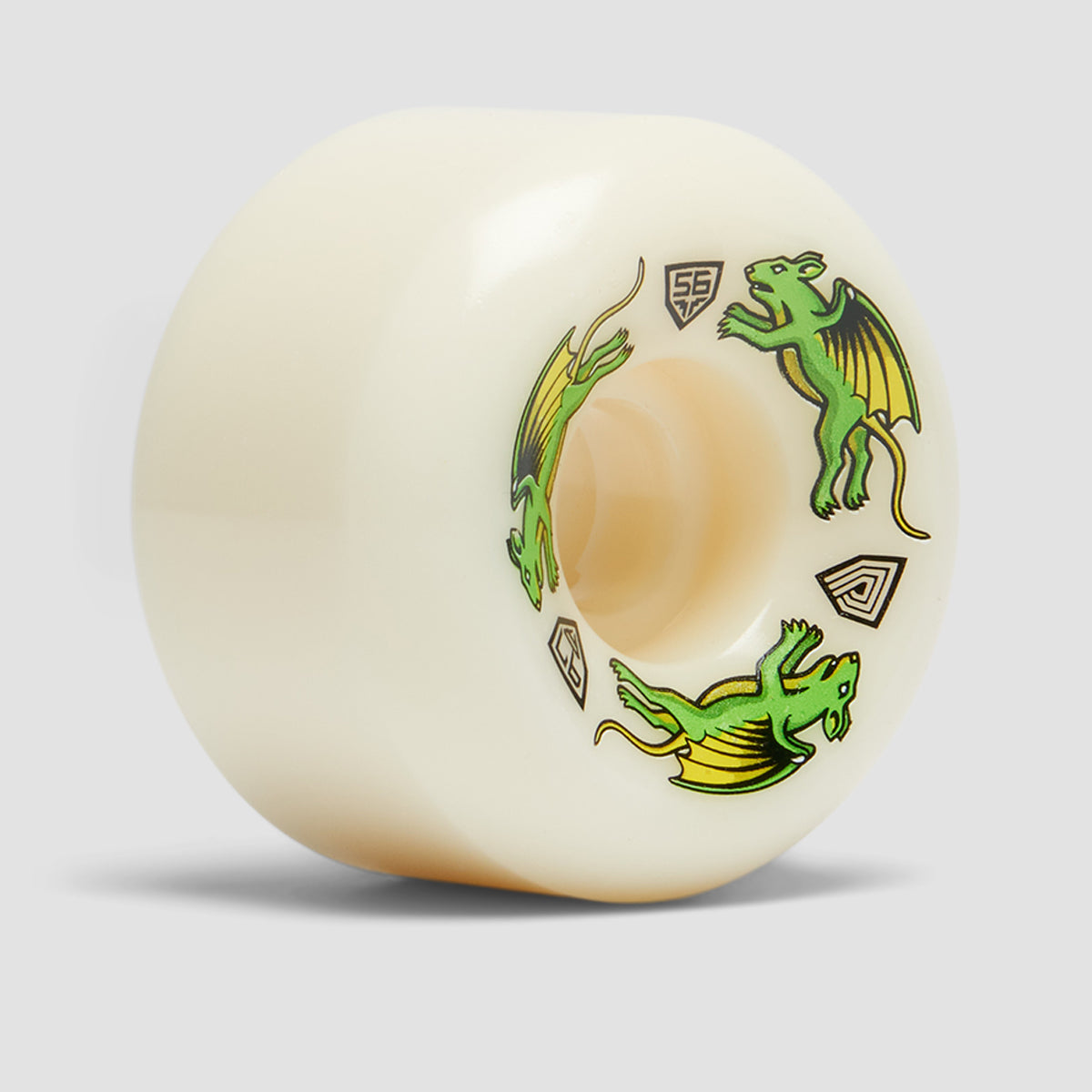 Powell Peralta Dragon Formula Nano Rats 97A V6 Skateboard Wheels White 56x36mm