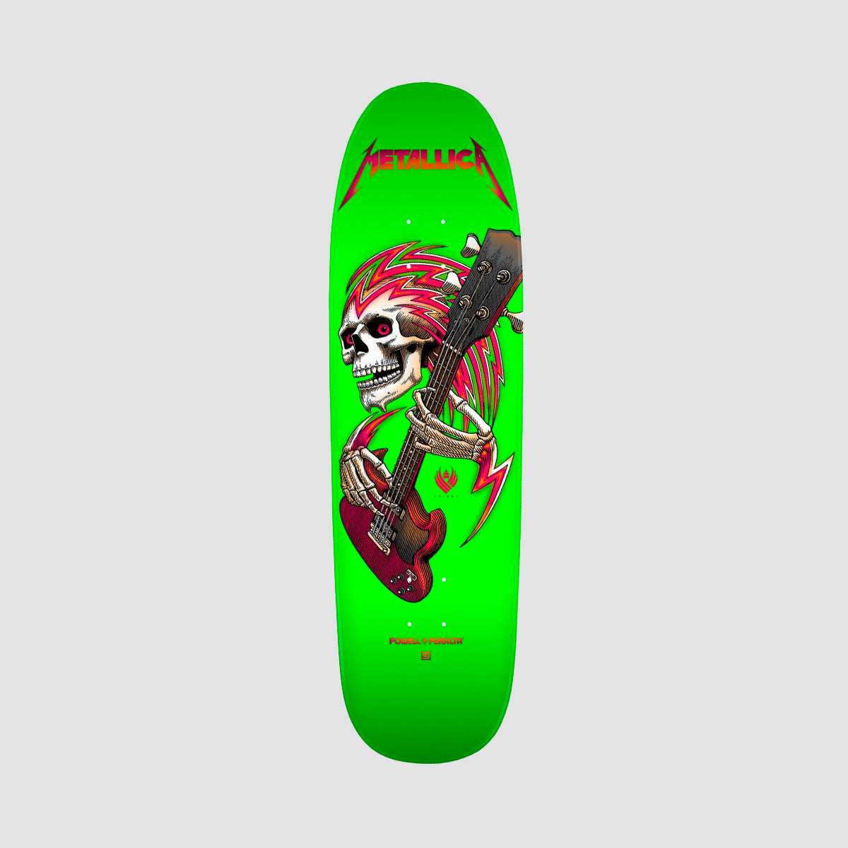 Powell Peralta Metallica Collab 192 Flight Skateboard Deck Lime Green - 9.265"