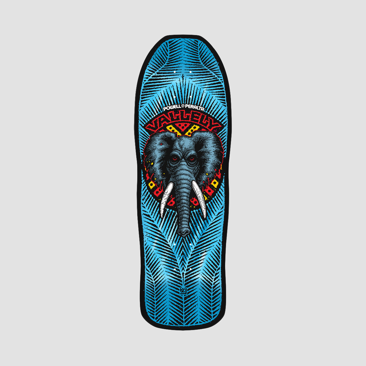 Powell Peralta Mike Vallely Elephant 12 163 Skateboard Deck Blue Foil - 9.85"